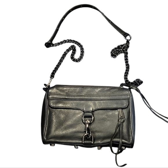 Rebecca Minkoff Handbags - Rebecca Minkoff M.A.C. Black Leather Crossbody Bag Purse With Black Accents